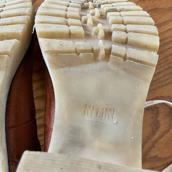 Mi.iM Camel Lace Up Suede Platform, Chunky Heel Ankle Boots, Women’s Sz 8.5 - Picture 12 of 12